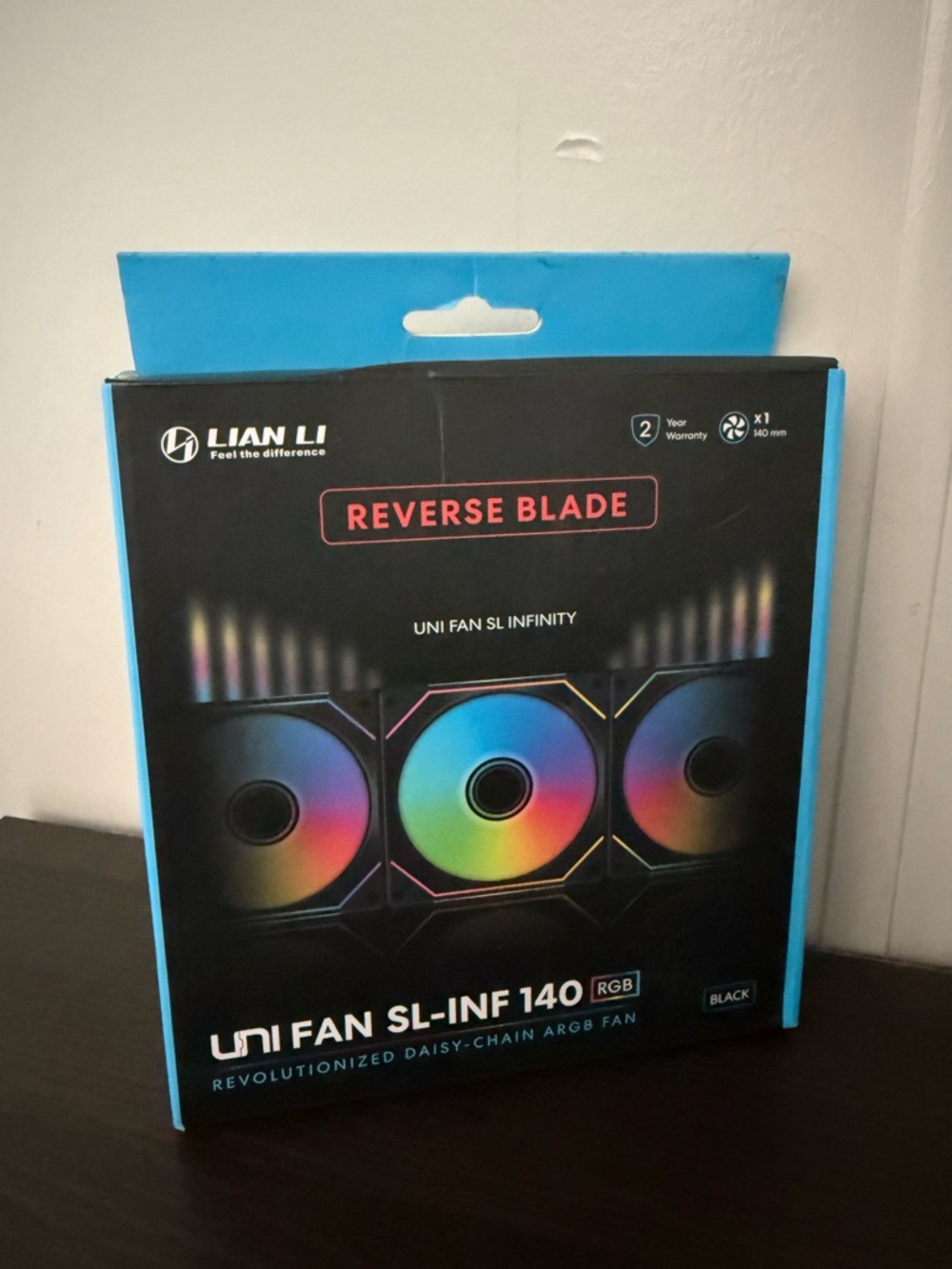 UNI FAN SL-INF 140 RGB Black - Reverse Blade